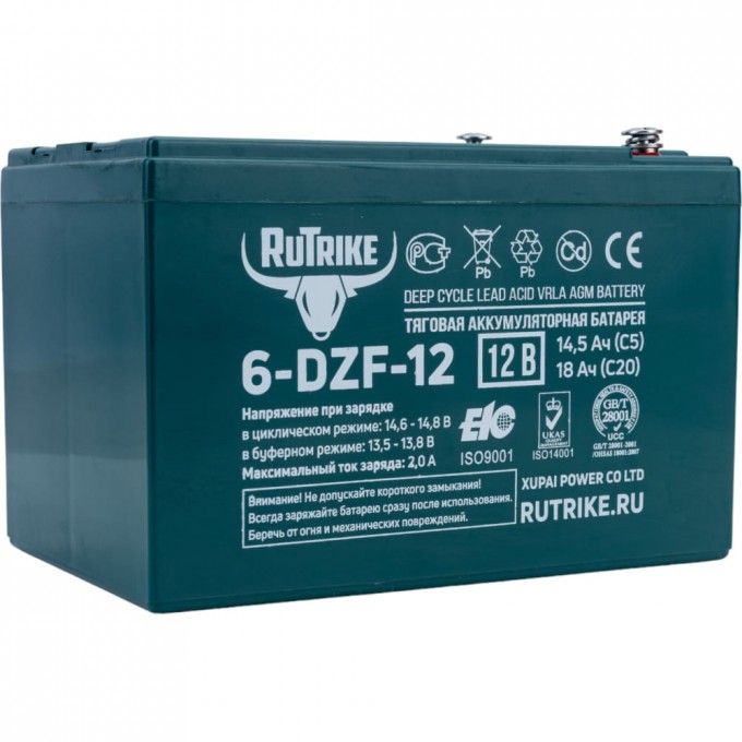 Тяговый гелевый аккумулятор RUTRIKE 6-DZF-12 022833
